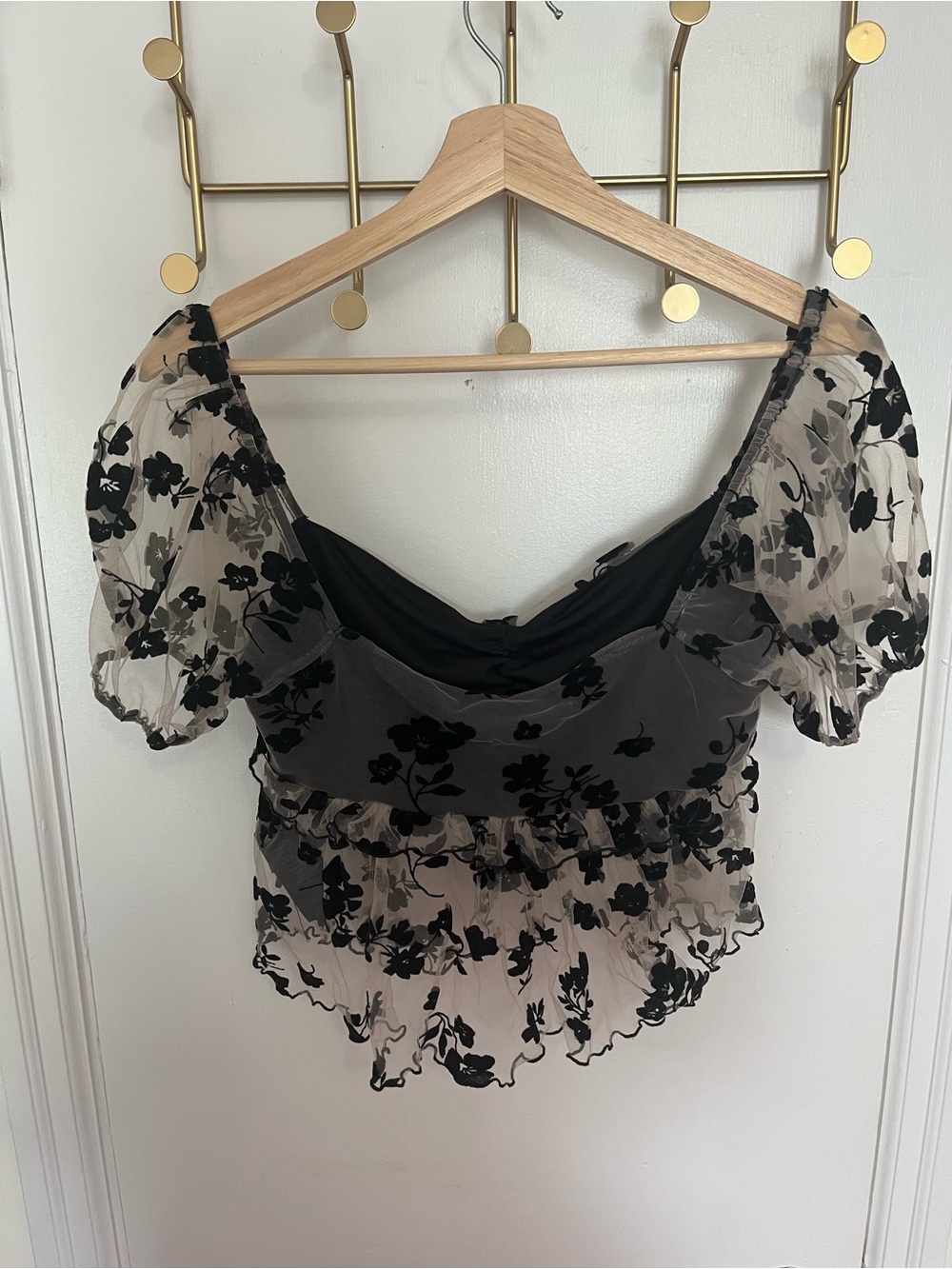Kimchi Blue Sheer Baby Doll Blouse - Picture 2 of 3